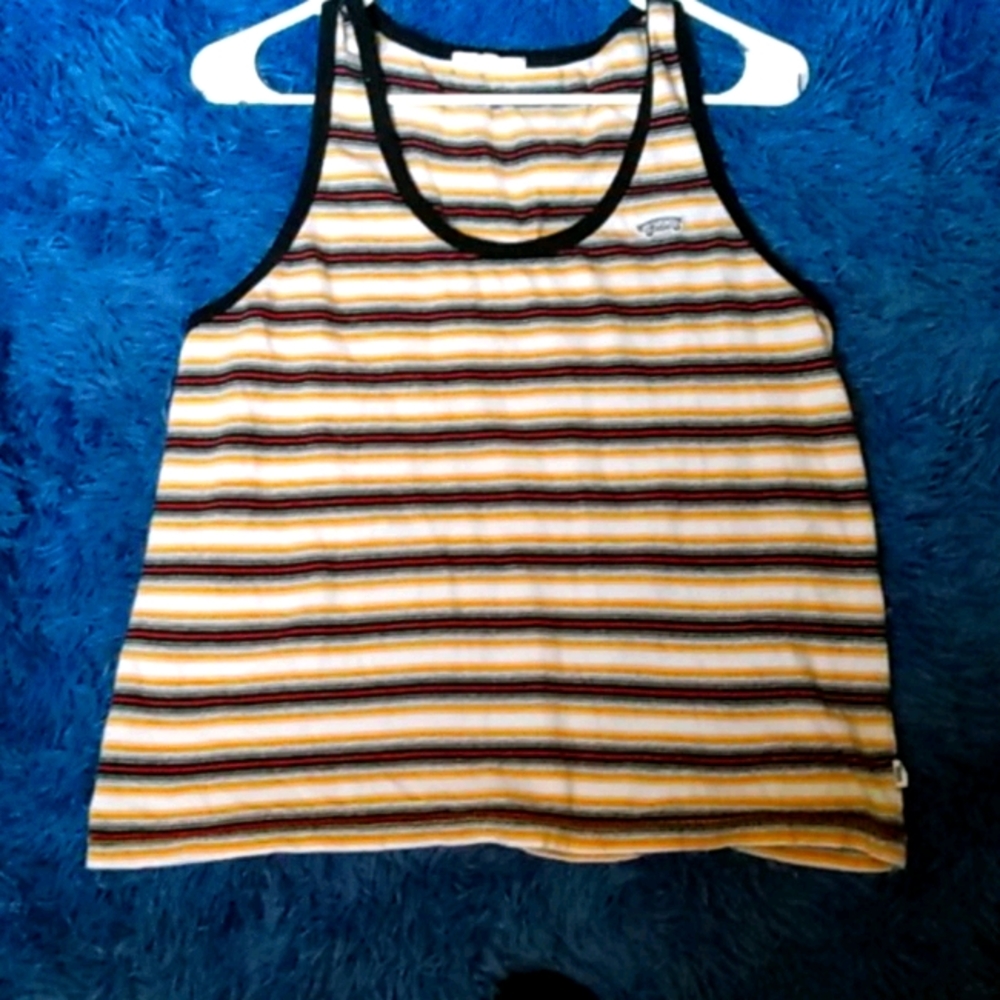 Striped Van tee shirt spaghetti noodle arms